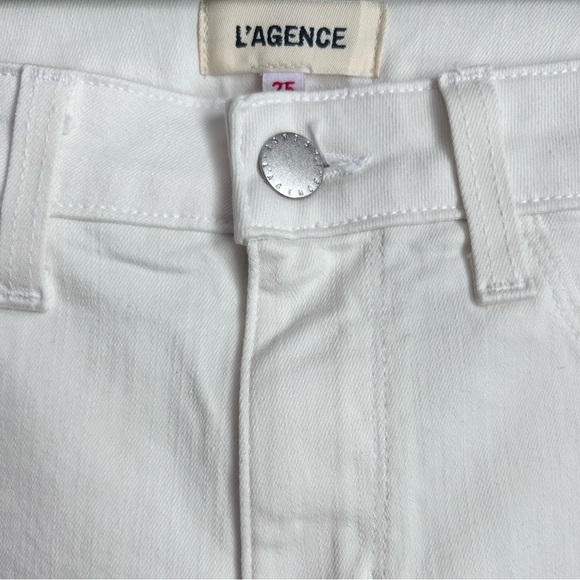 NWOT L’AGENCE Piper High Rise Skinny Jeans- White/ Size 25 - Picture 4 of 9